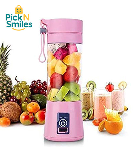 PickNSmailes 4 Blades Portable Rechargeable ™ USB Juicer Bottle Blender