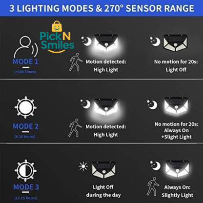 100 LED MOTION SENSOR SOLAR LIGHT