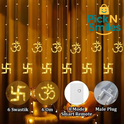 6 + 6 om and swastik light