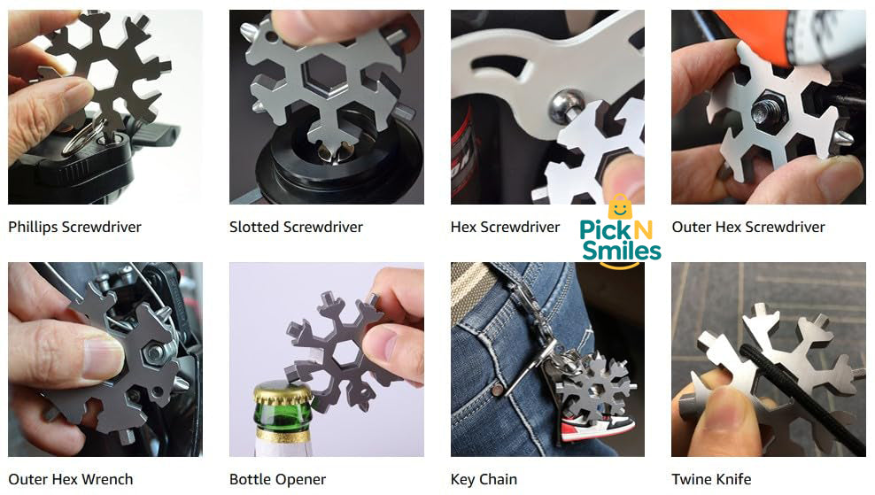 18 IN 1 MULTIFUNCTIONAL TOOL SNOWFLAKE
