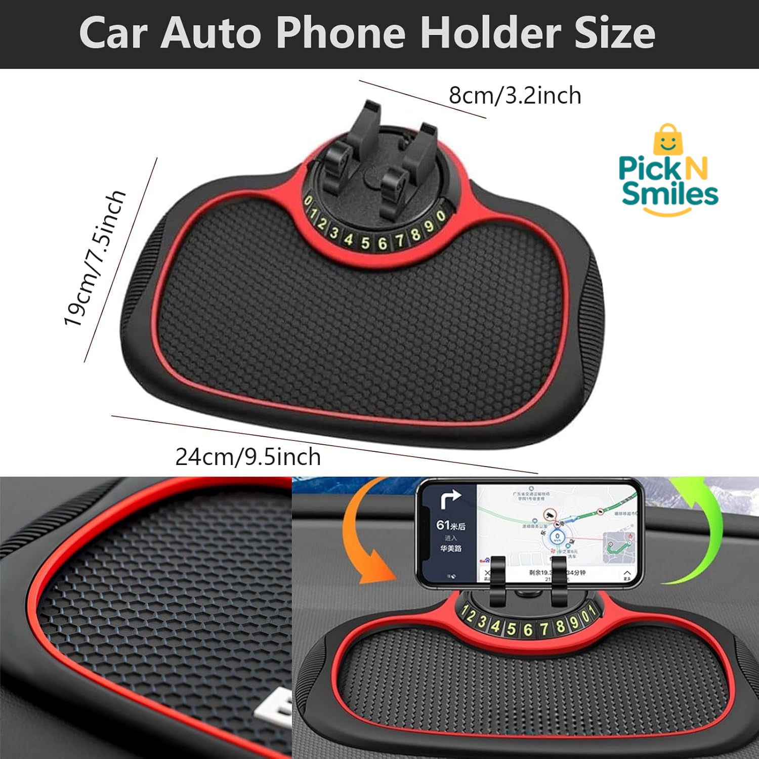 14 in 1 non slip car mobile desk pad