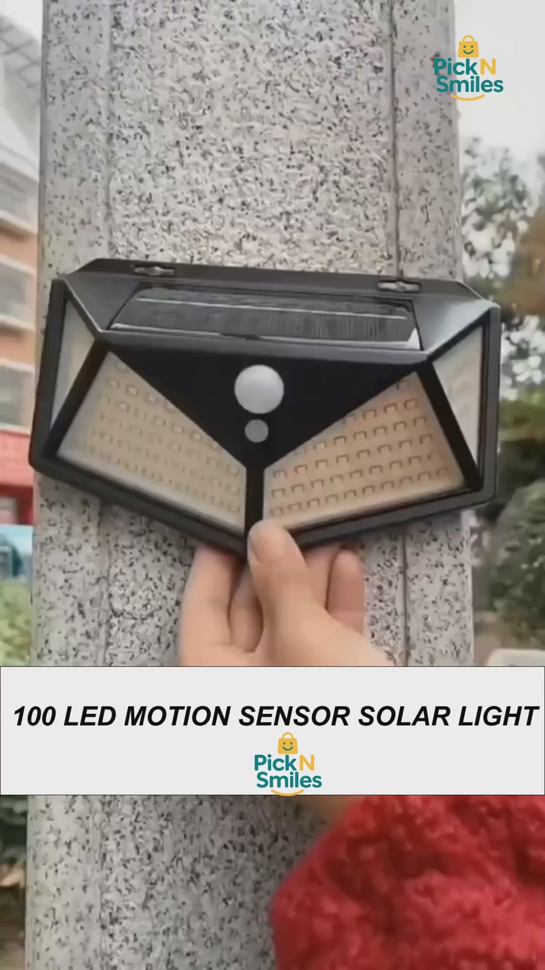 100 LED MOTION SENSOR SOLAR LIGHT